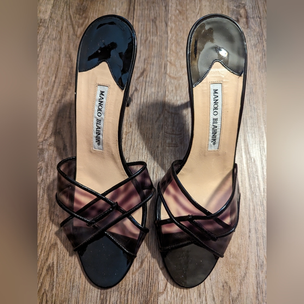 Manolo Blahnik Torugale Zebra heels 39.5
